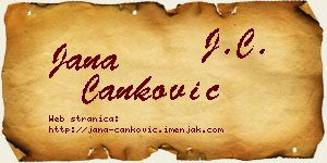 Jana Čanković vizit kartica